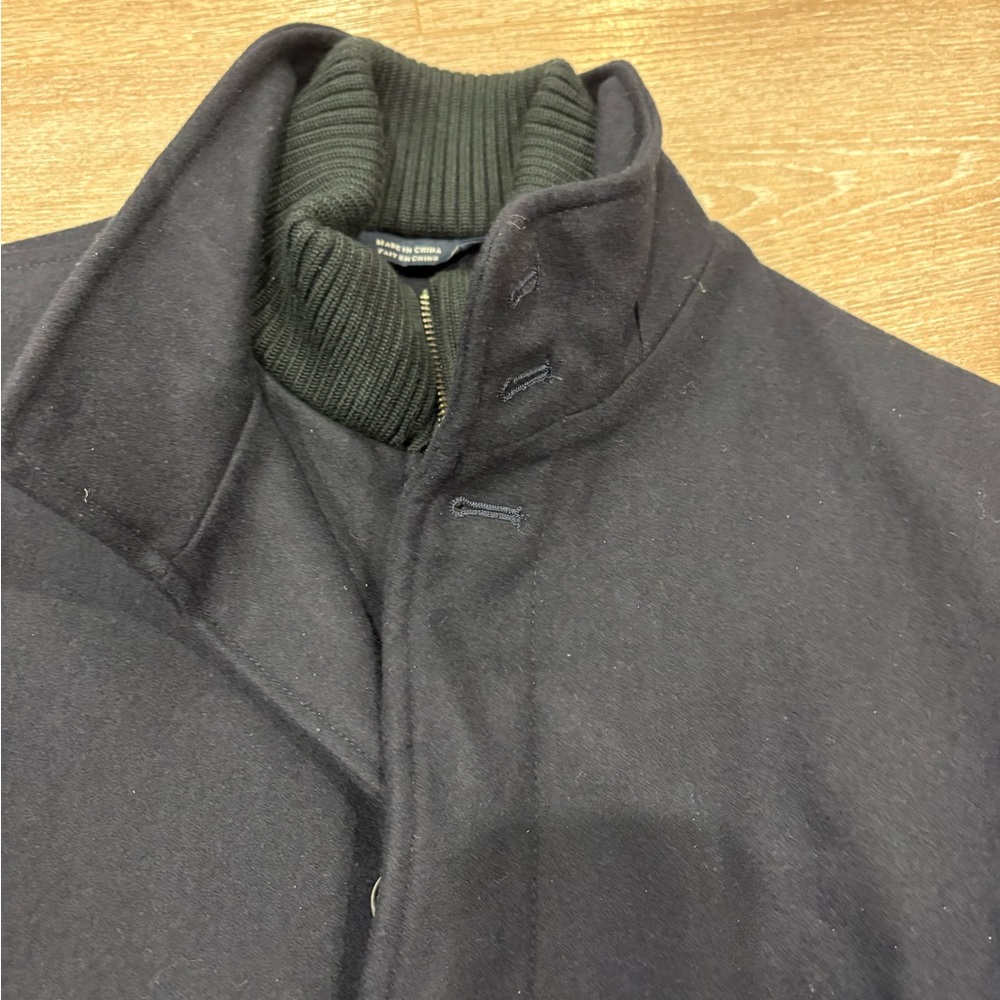 Cardinal of Canada Men's Navy Wool-Blend Car Coat Quiet Luxury Business Office M - Picture 5 of 12